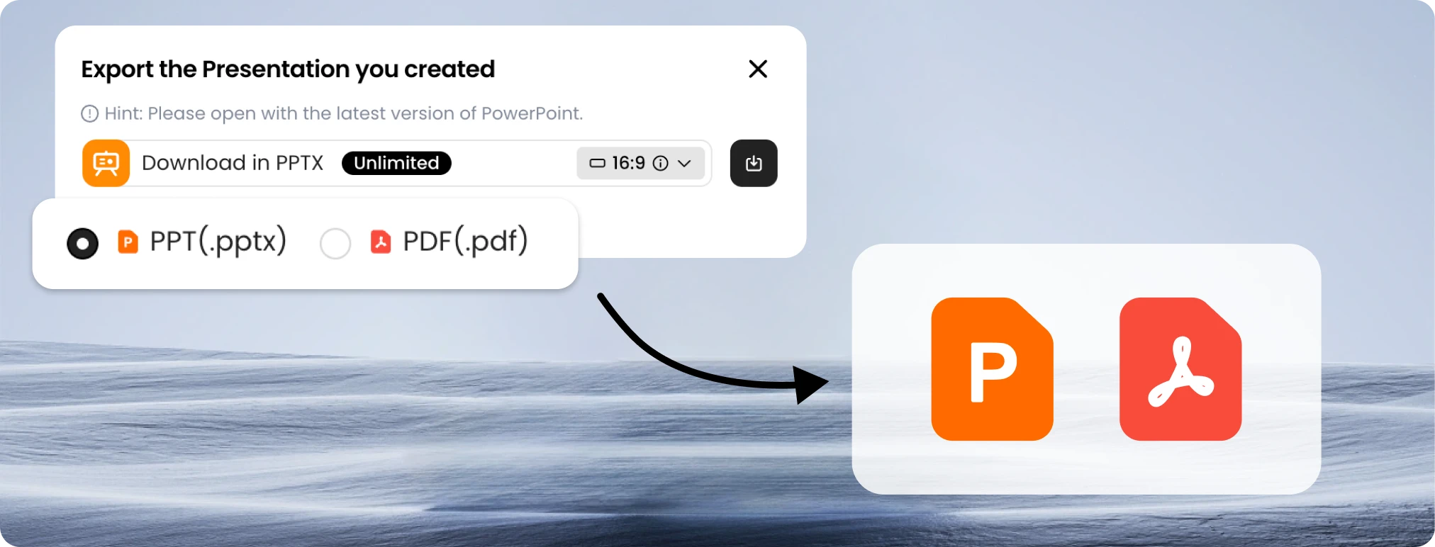 Seamless Export and Instant Link Sharing visual