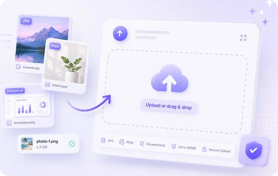 Select and upload an Image document for AI slide conversion