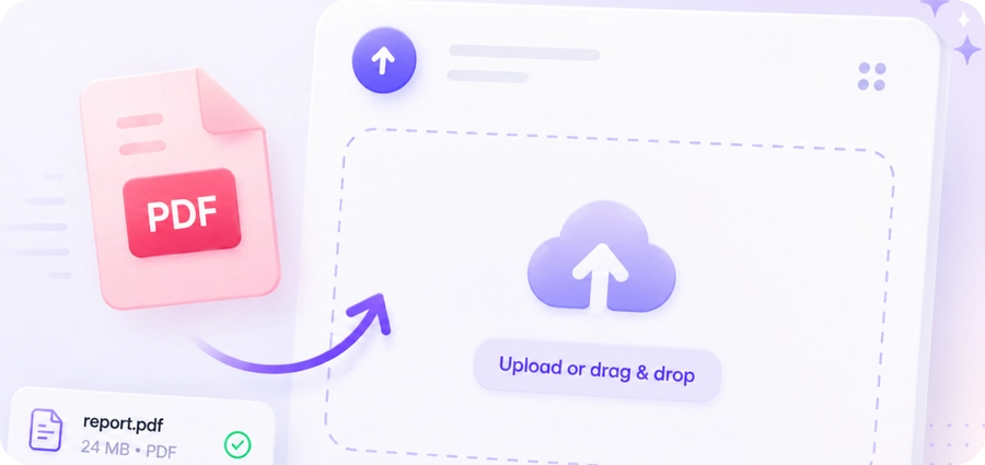 Select and upload a PDF document for AI slide conversion